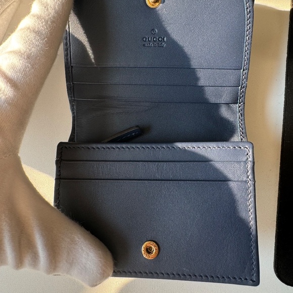 ❌SOLD❌ Gucci Denim and Pearl Marmont Compact Wallet - Picture 4 of 7
